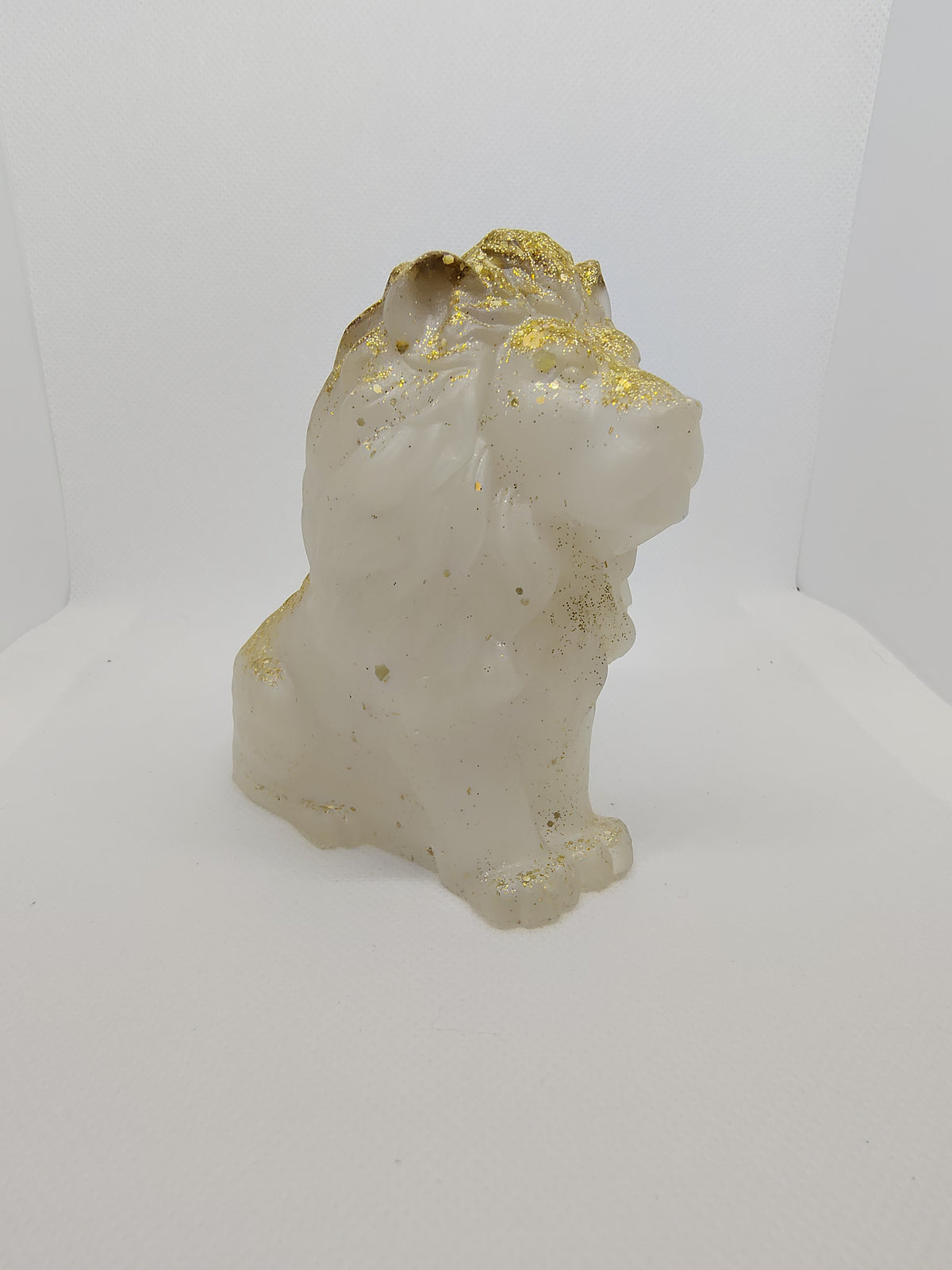 Lion en Résine Époxy – Figurine Décorative Artisanale