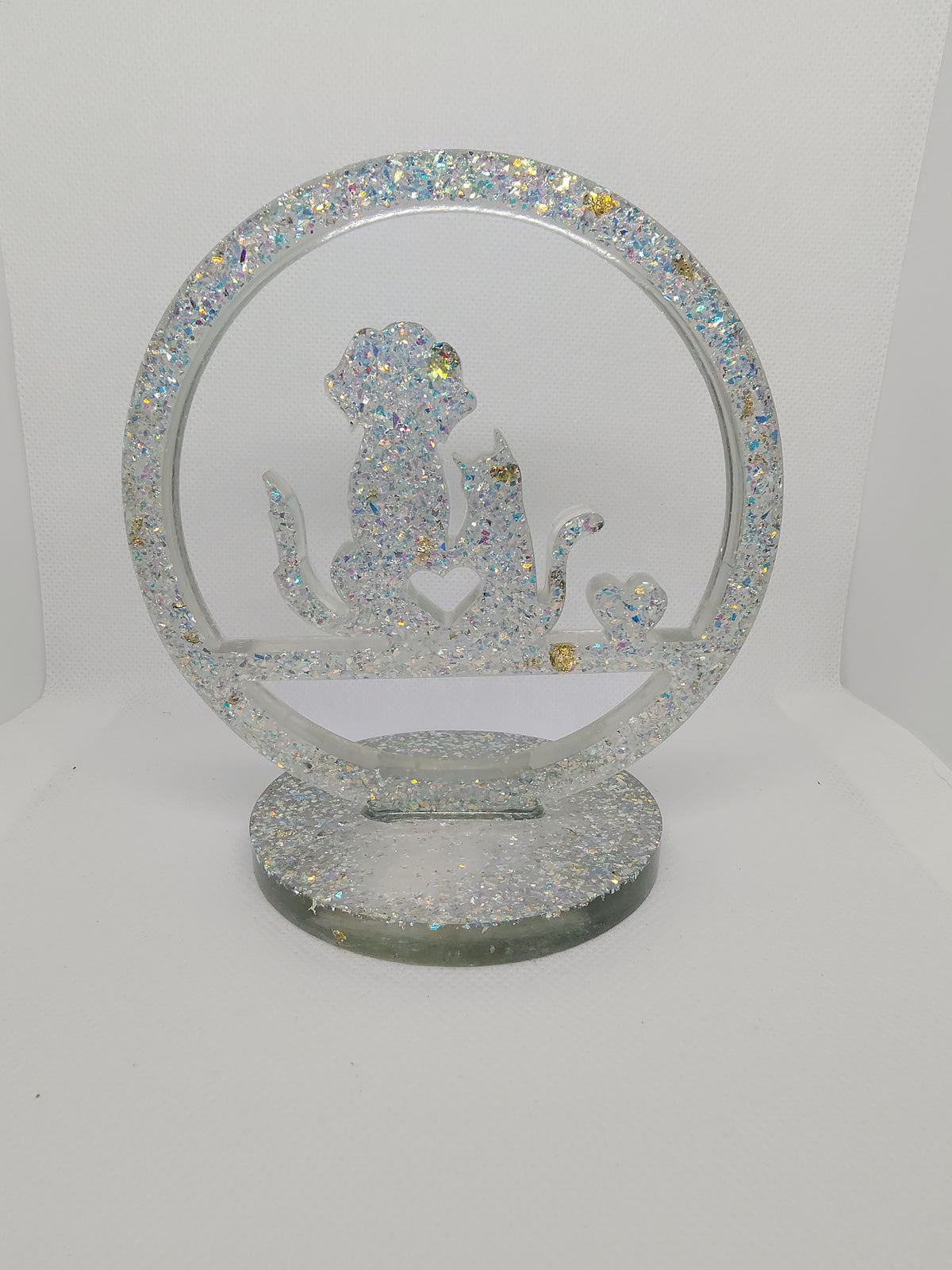 Chien et chat en Résine Époxy – Décoration Artisanale