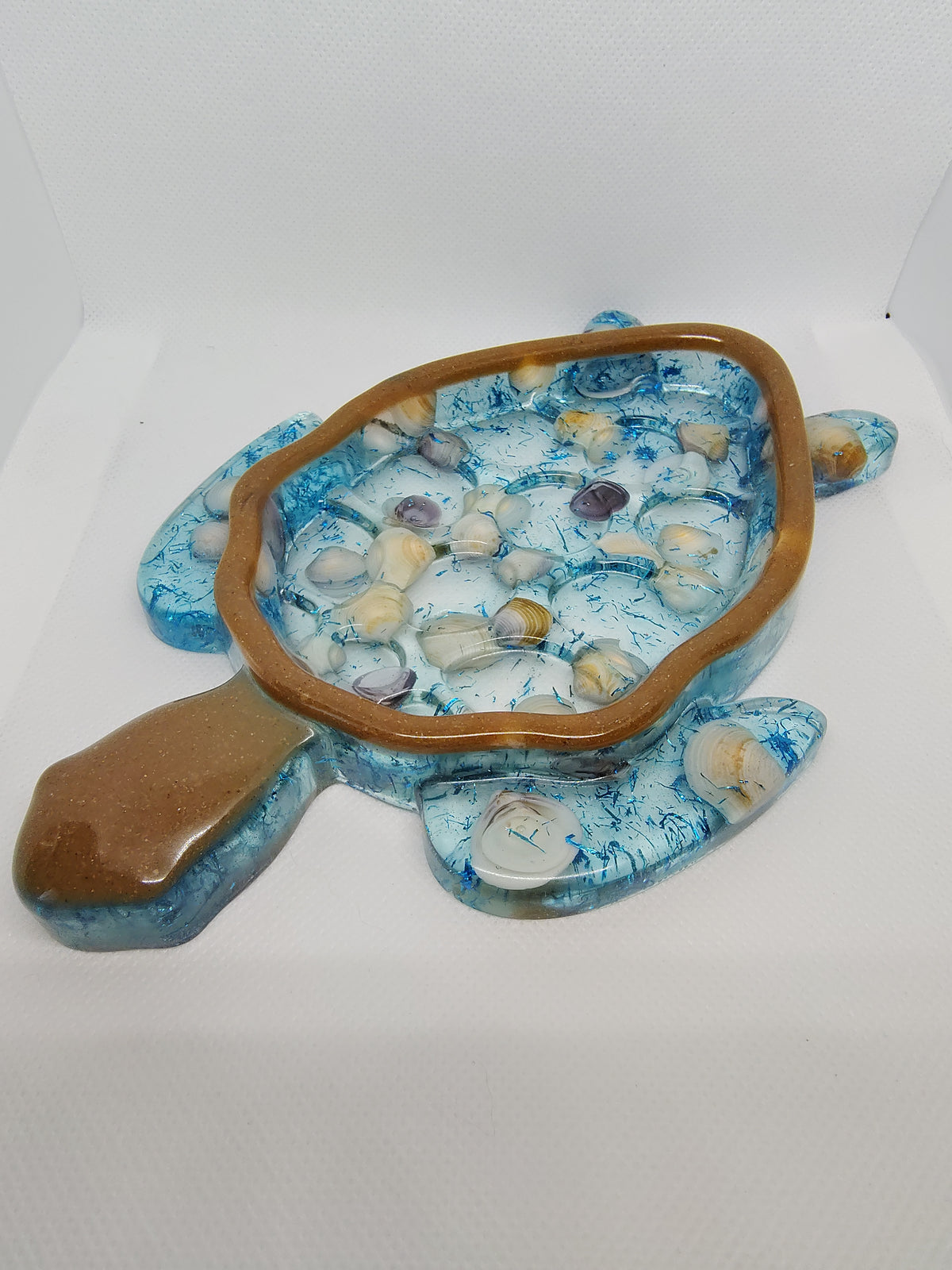 Vide-Poche Tortue en Résine Époxy – Décoration Artisanale