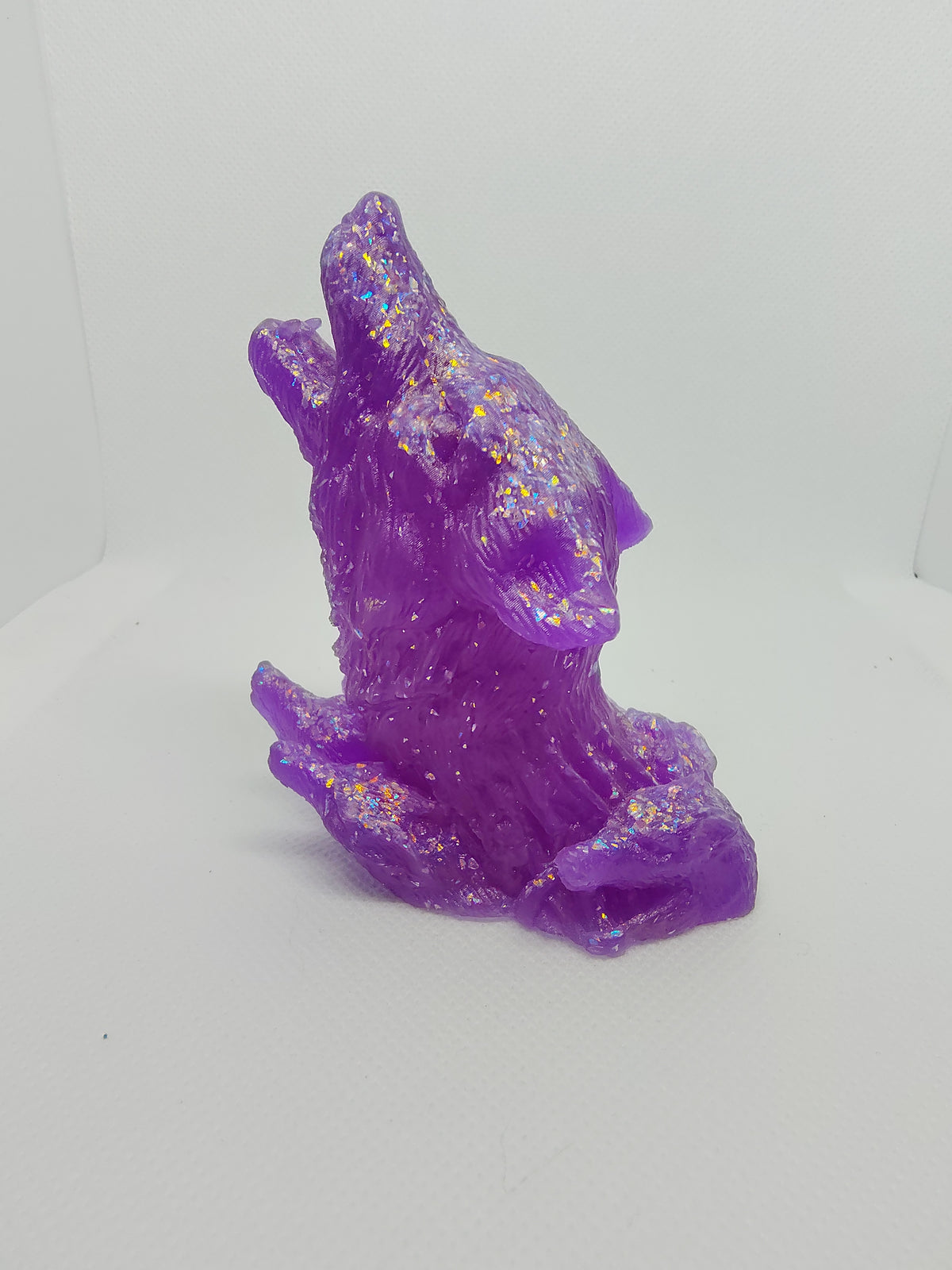 Loup en Résine Époxy – Figurine Décorative Artisanale