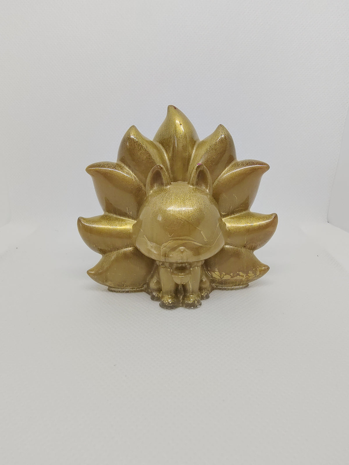 Kitsune en Résine Époxy – Figurine Décorative Japonaise artisanale