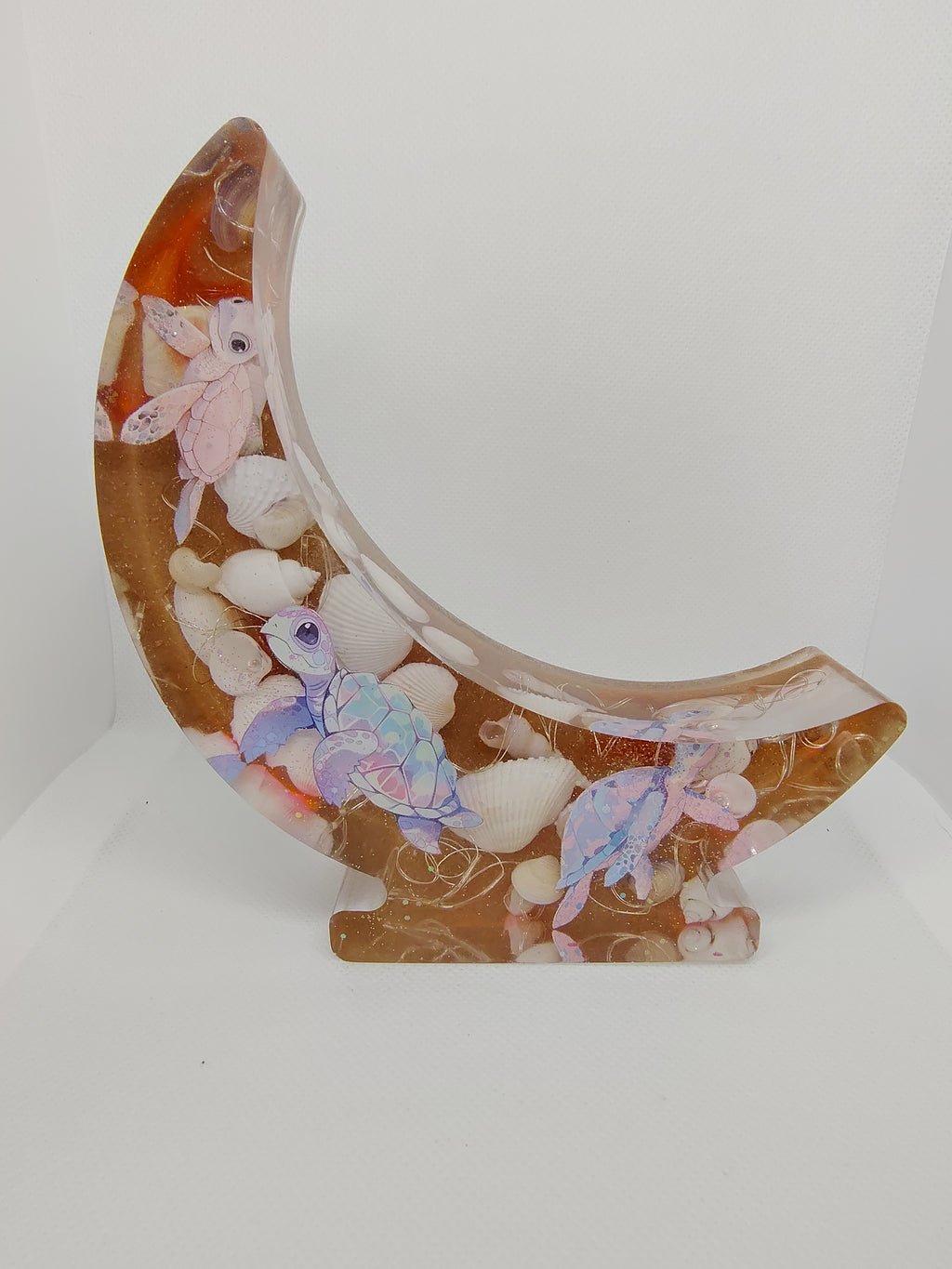 Veilleuse Lune en Résine Époxy – Décoration Artisanale
