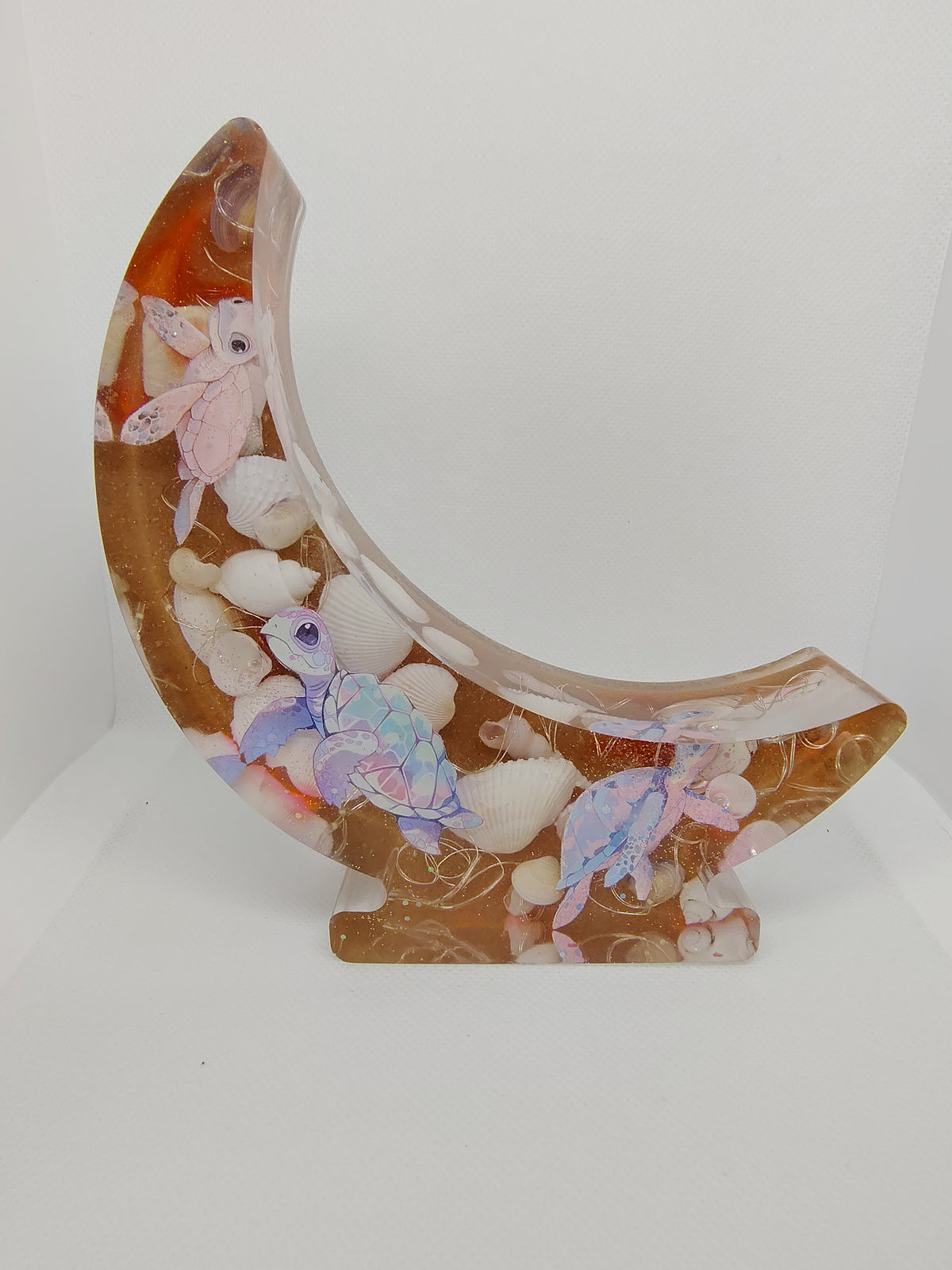 Veilleuse Lune en Résine Époxy – Décoration Artisanale