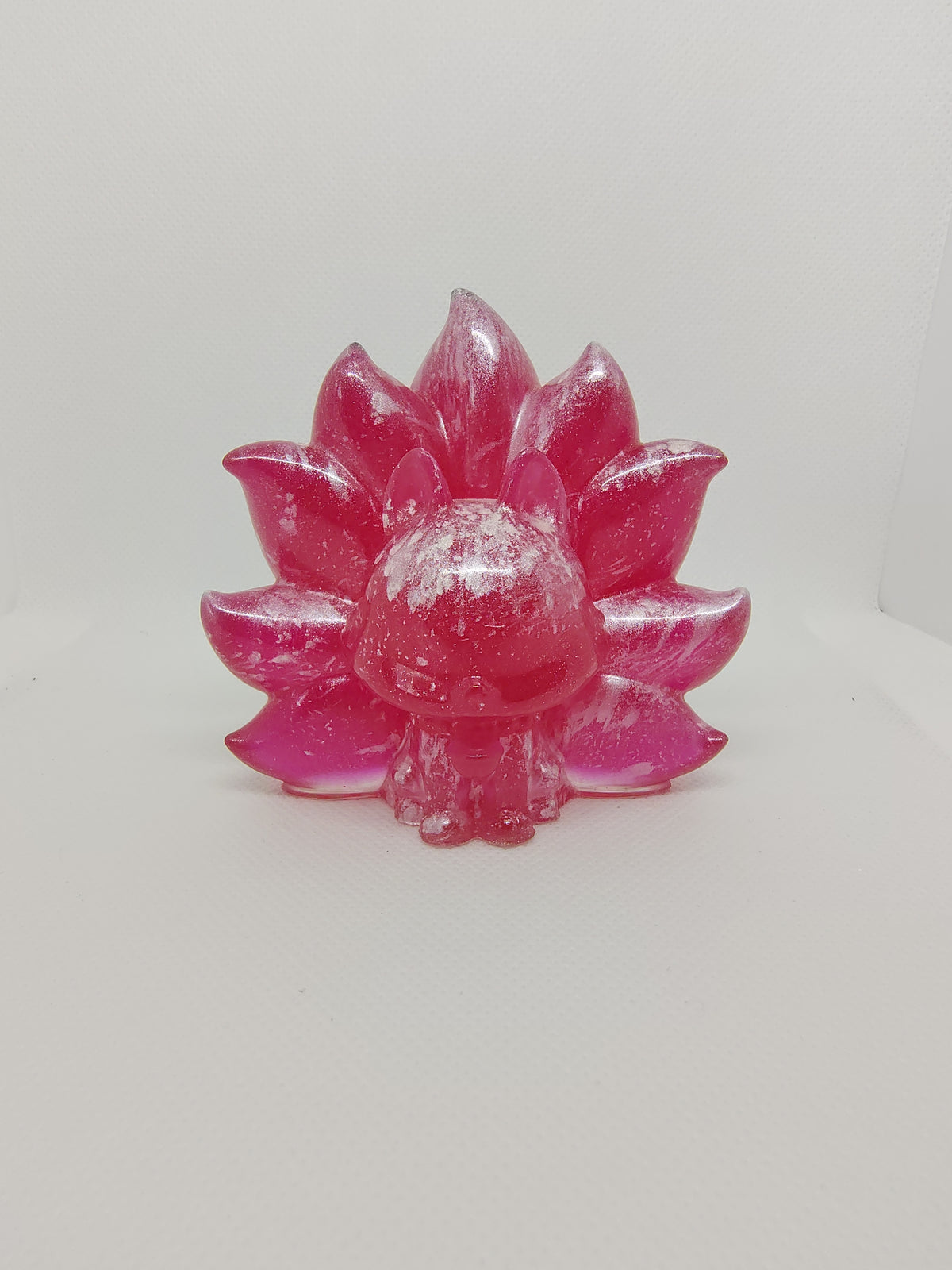 Kitsune en Résine Époxy – Figurine Décorative Japonaise artisanale