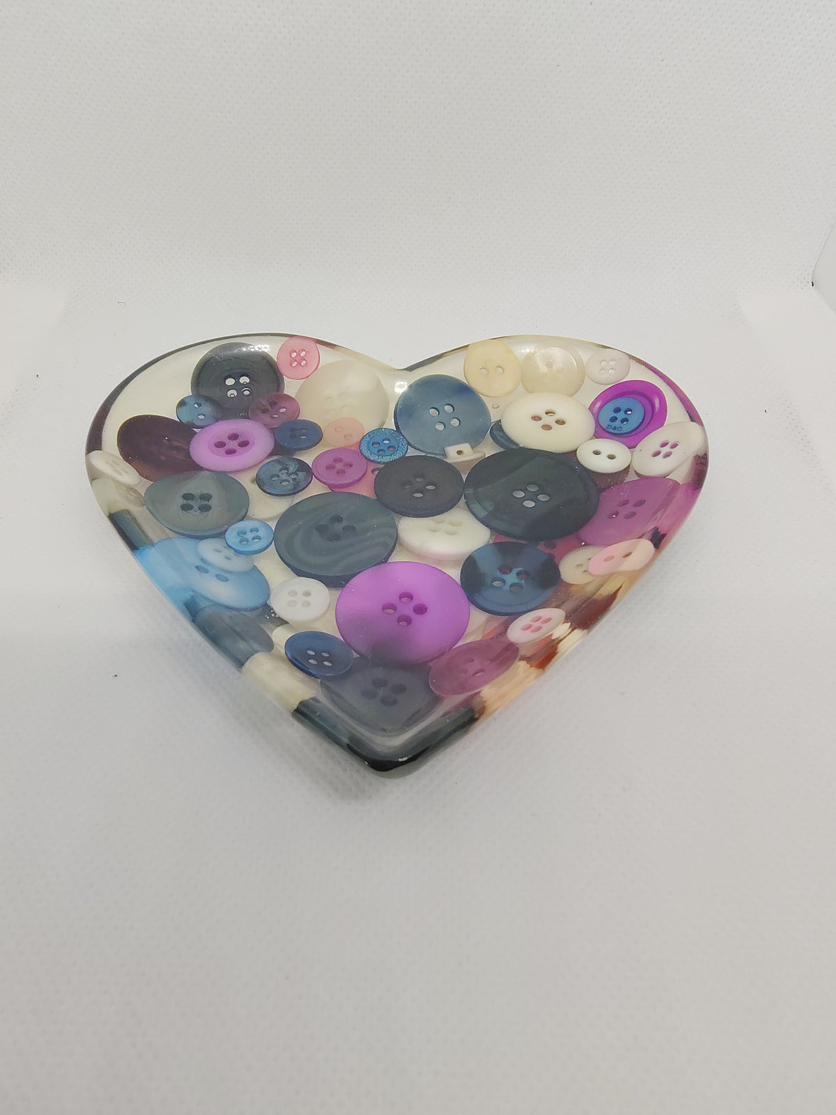 Vide-Poche coeur en Résine Époxy – Décoration Artisanale