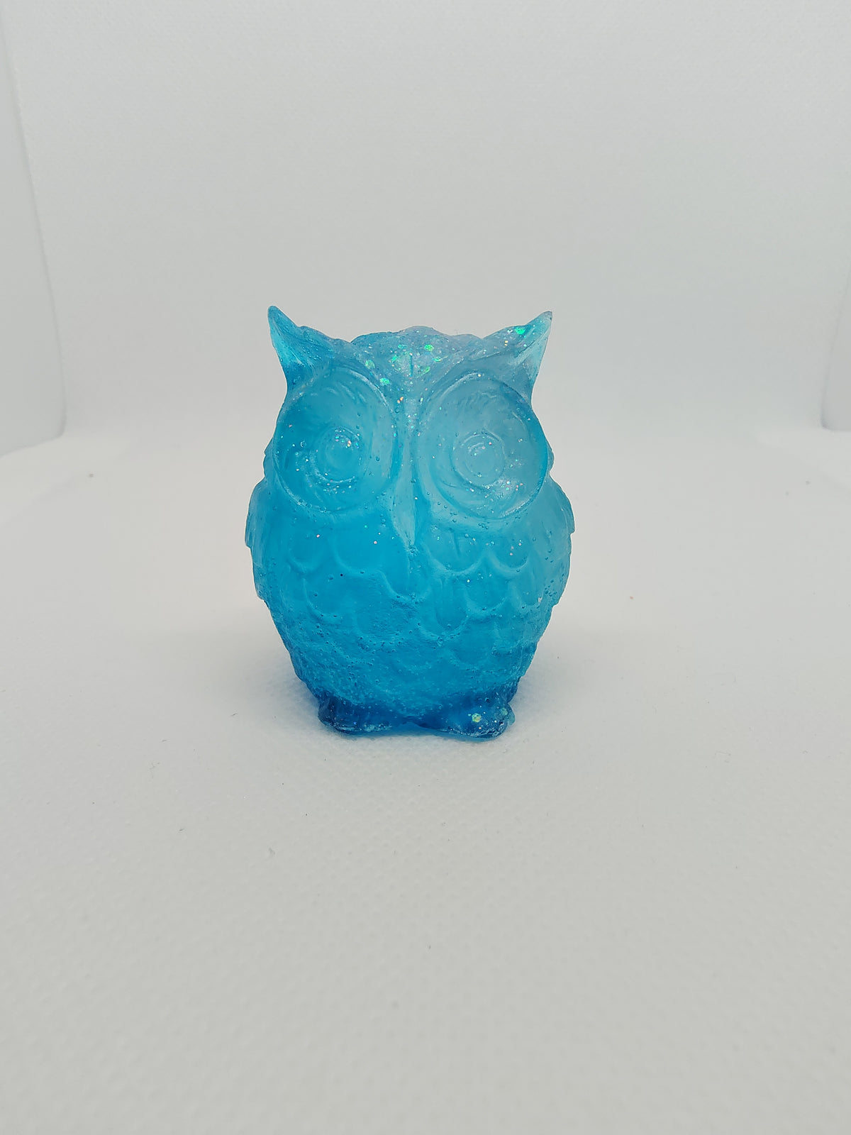 Hibou en Résine Époxy – Figurine Décorative Artisanale