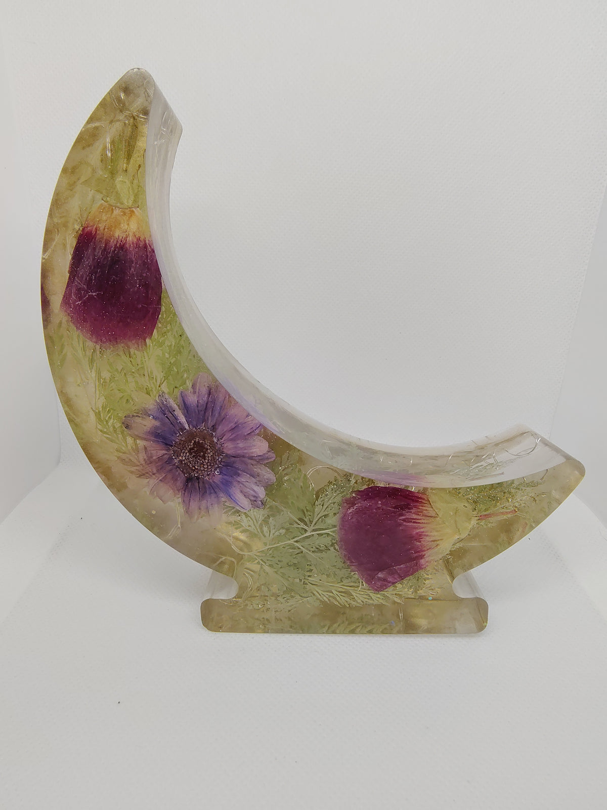 Veilleuse Lune en Résine Époxy – Décoration Artisanale