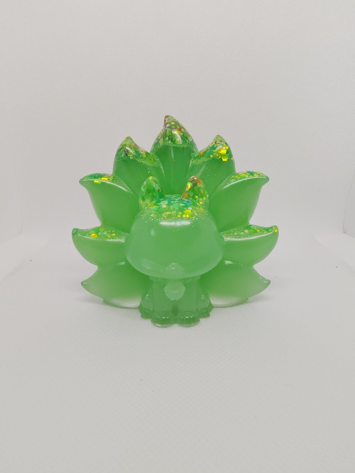 Kitsune en Résine Époxy – Figurine Décorative Japonaise artisanale