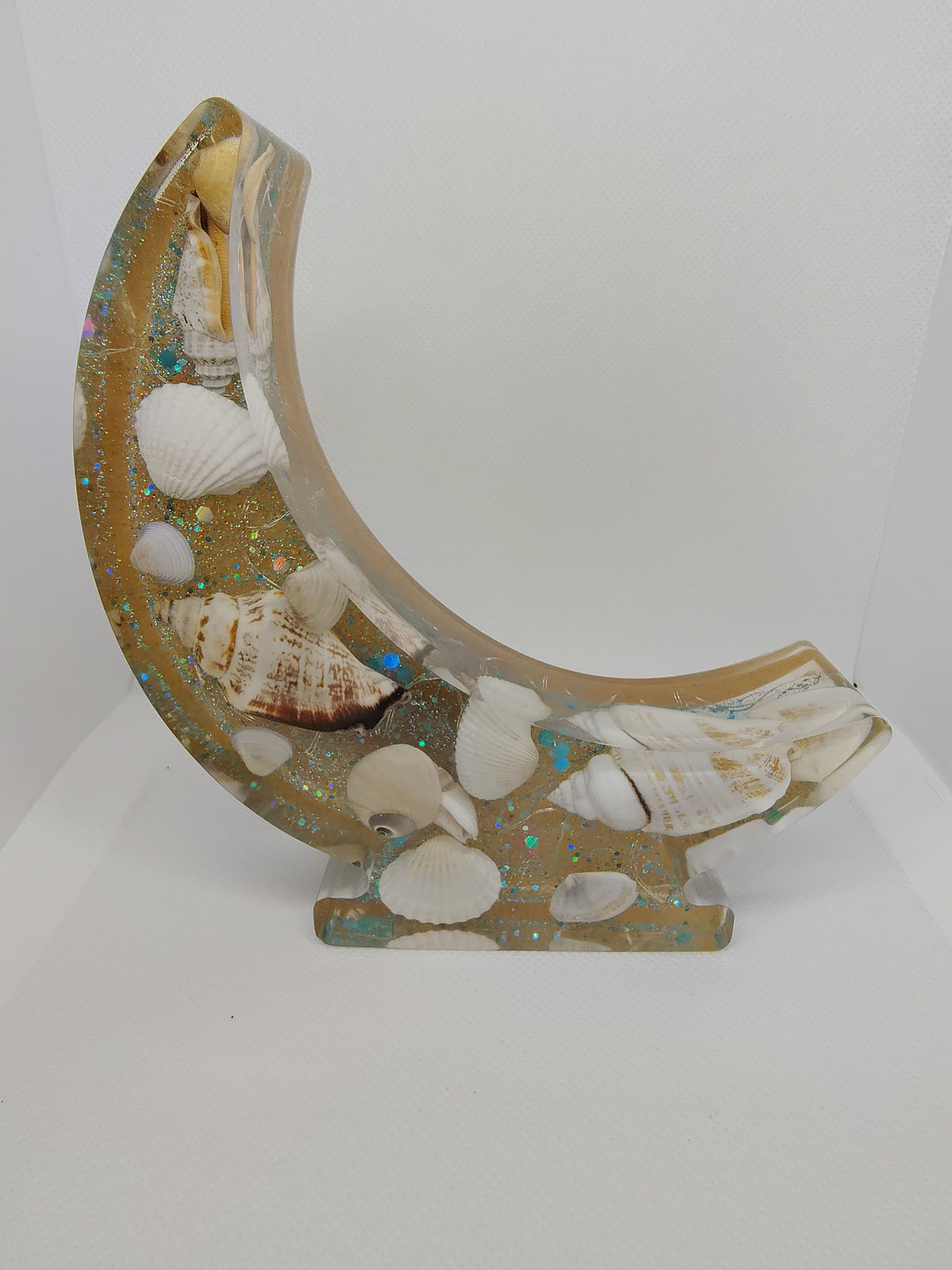 Veilleuse Lune en Résine Époxy – Décoration Artisanale