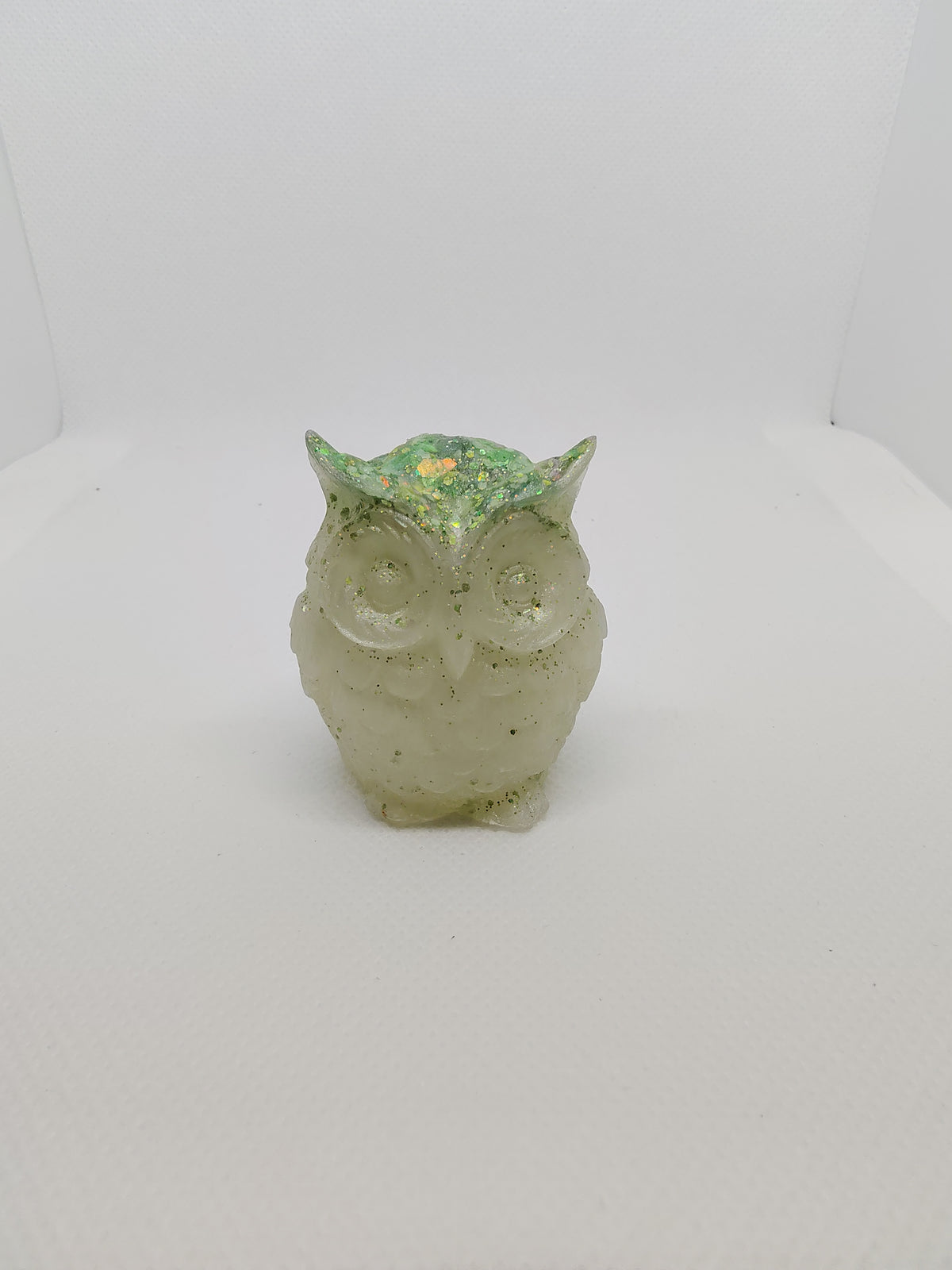 Hibou en Résine Époxy – Figurine Décorative Artisanale