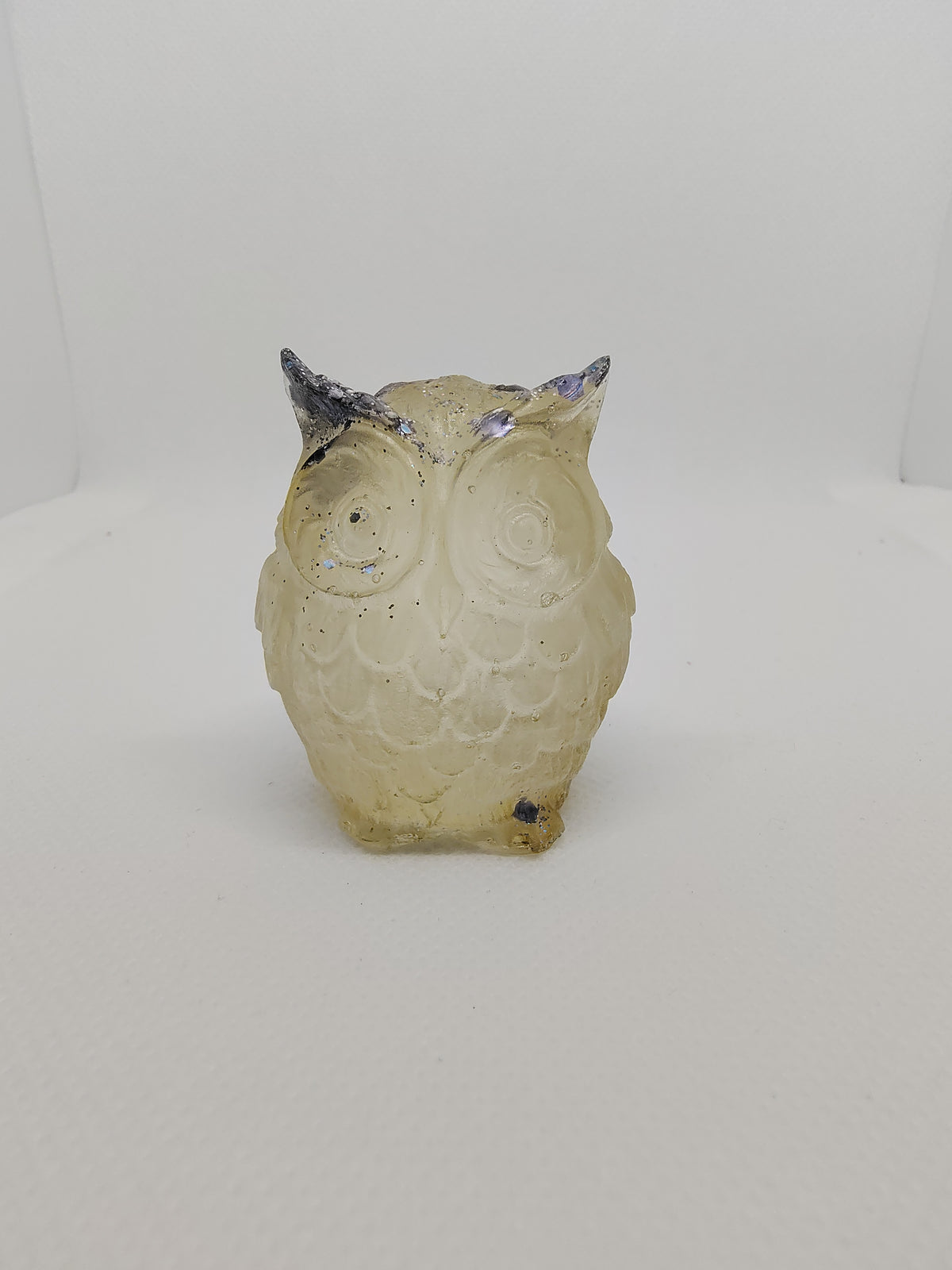 Hibou en Résine Époxy – Figurine Décorative Artisanale