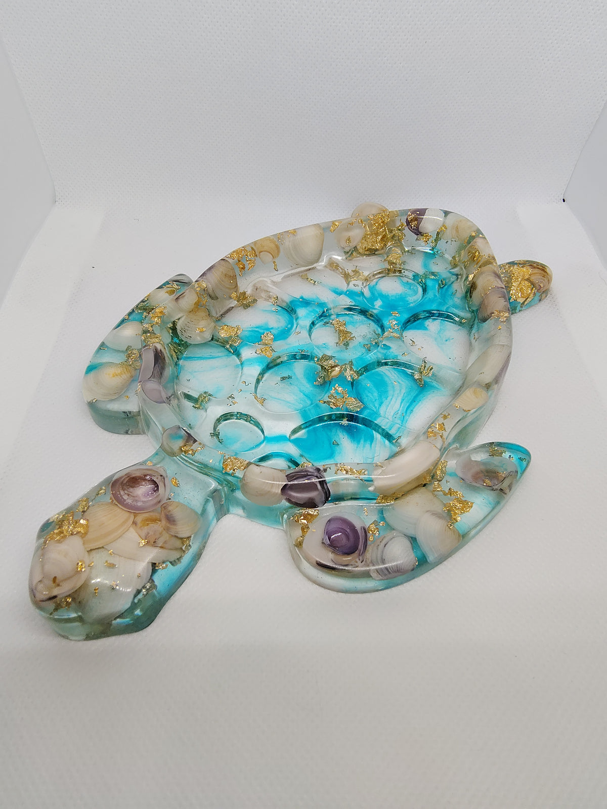 Vide-Poche Tortue en Résine Époxy – Décoration Artisanale