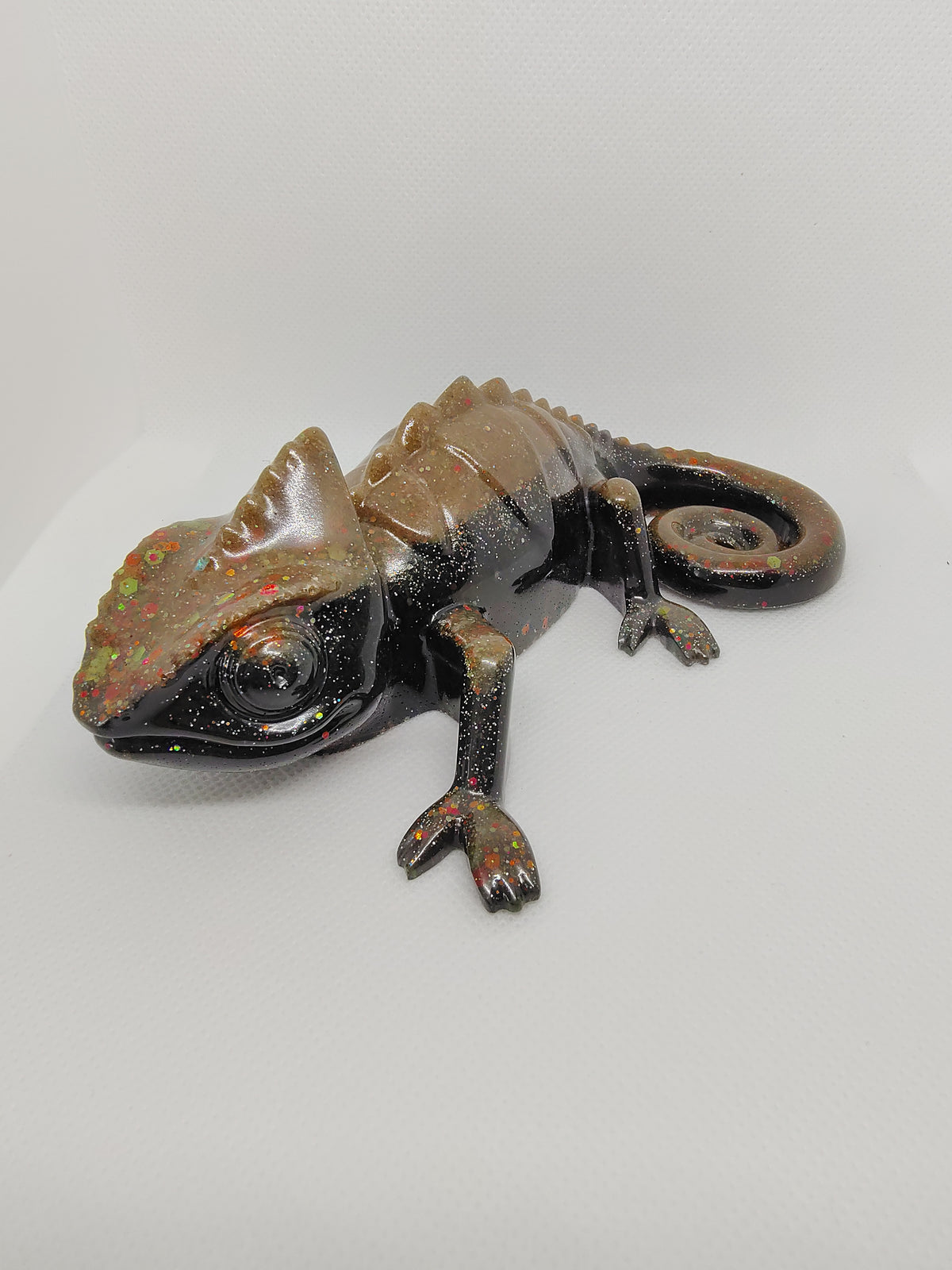 Caméléon en Résine Époxy – Figurine Décorative Artisanale