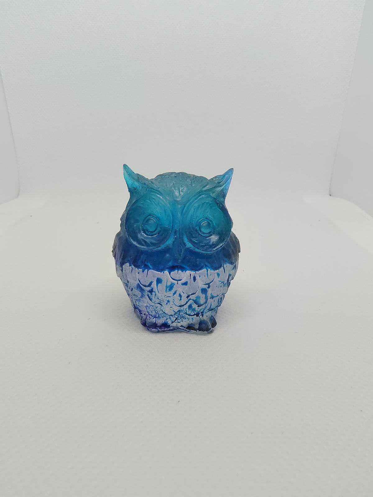 Hibou en Résine Époxy – Figurine Décorative Artisanale