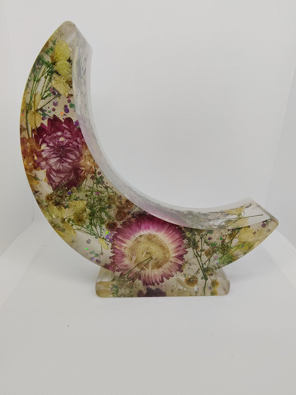 Veilleuse Lune en Résine Époxy – Décoration Artisanale