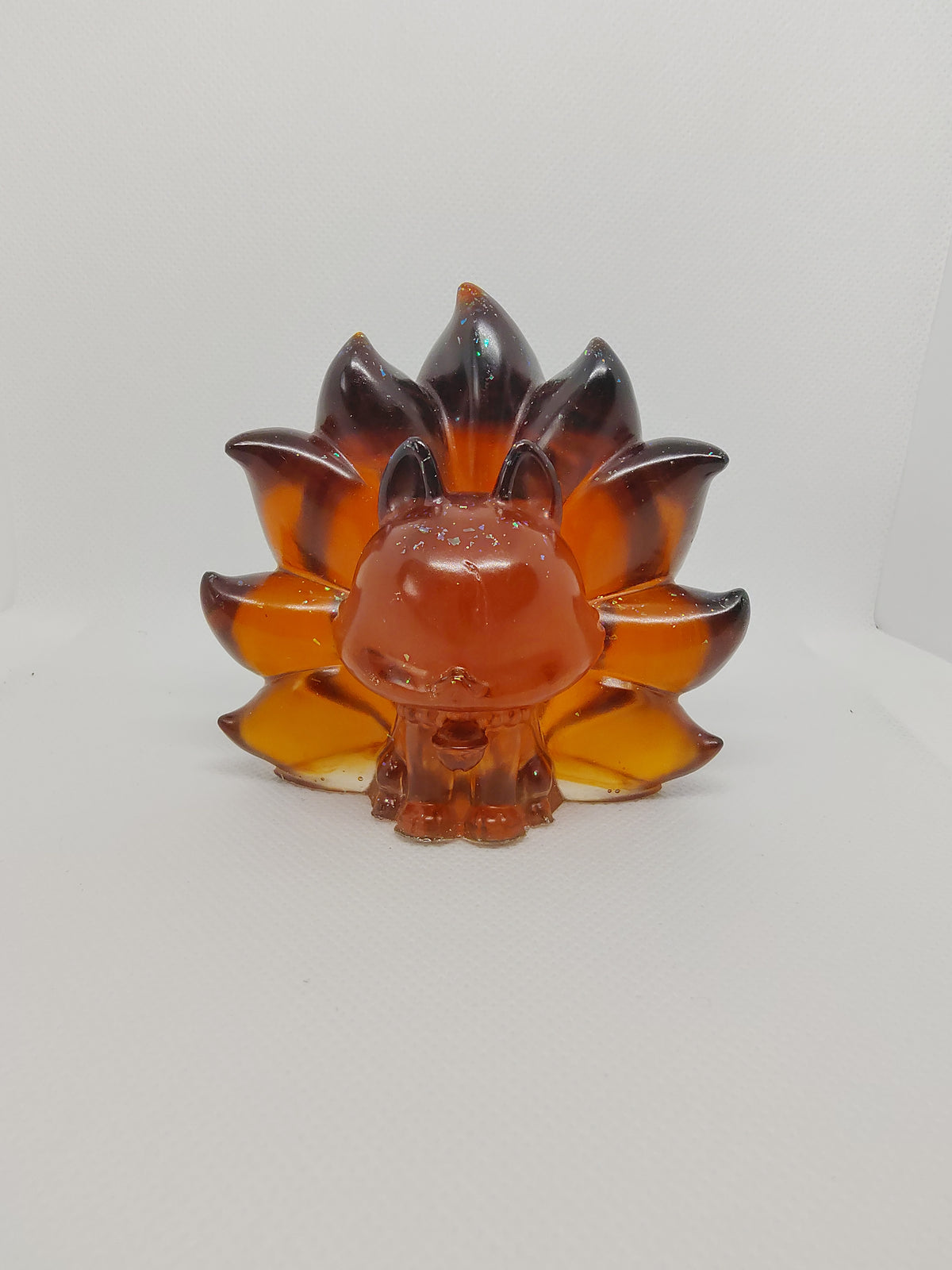 Kitsune en Résine Époxy – Figurine Décorative Japonaise artisanale