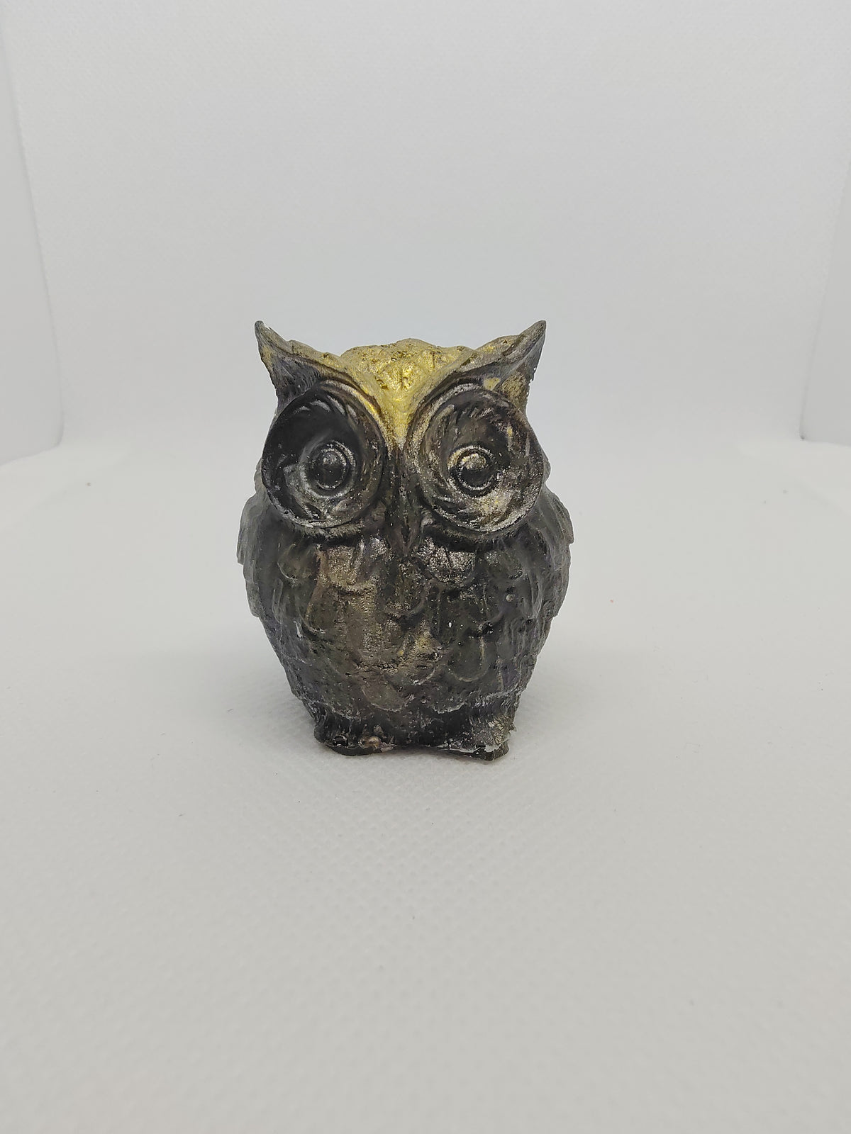Hibou en Résine Époxy – Figurine Décorative Artisanale