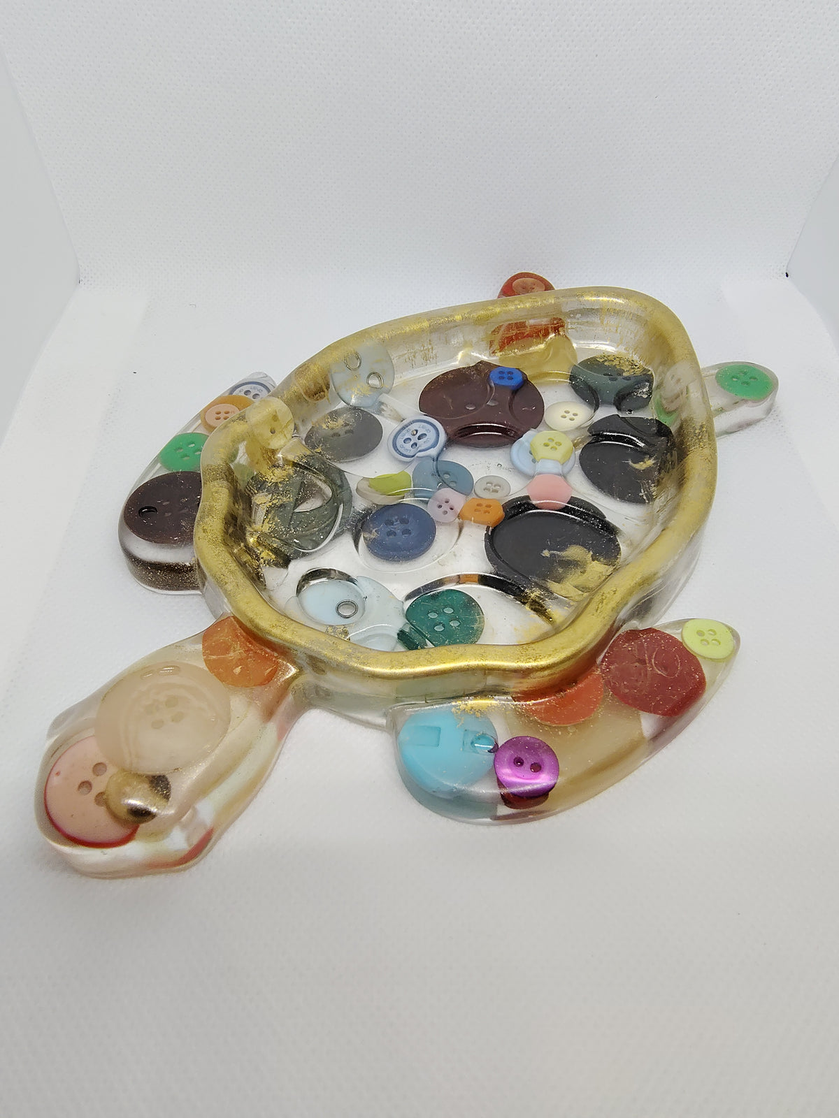Vide-Poche Tortue en Résine Époxy – Décoration Artisanale
