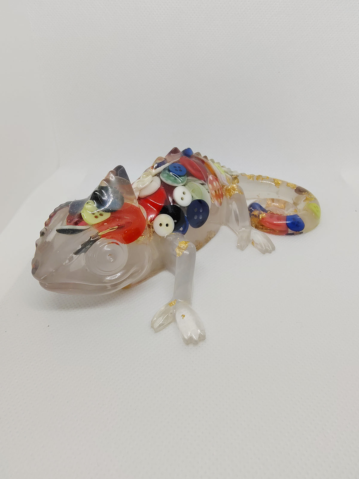Caméléon en Résine Époxy – Figurine Décorative Artisanale