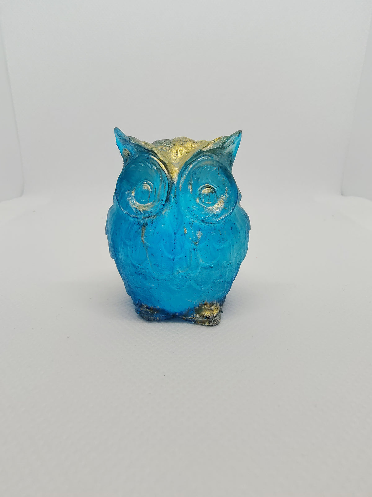 Hibou en Résine Époxy – Figurine Décorative Artisanale