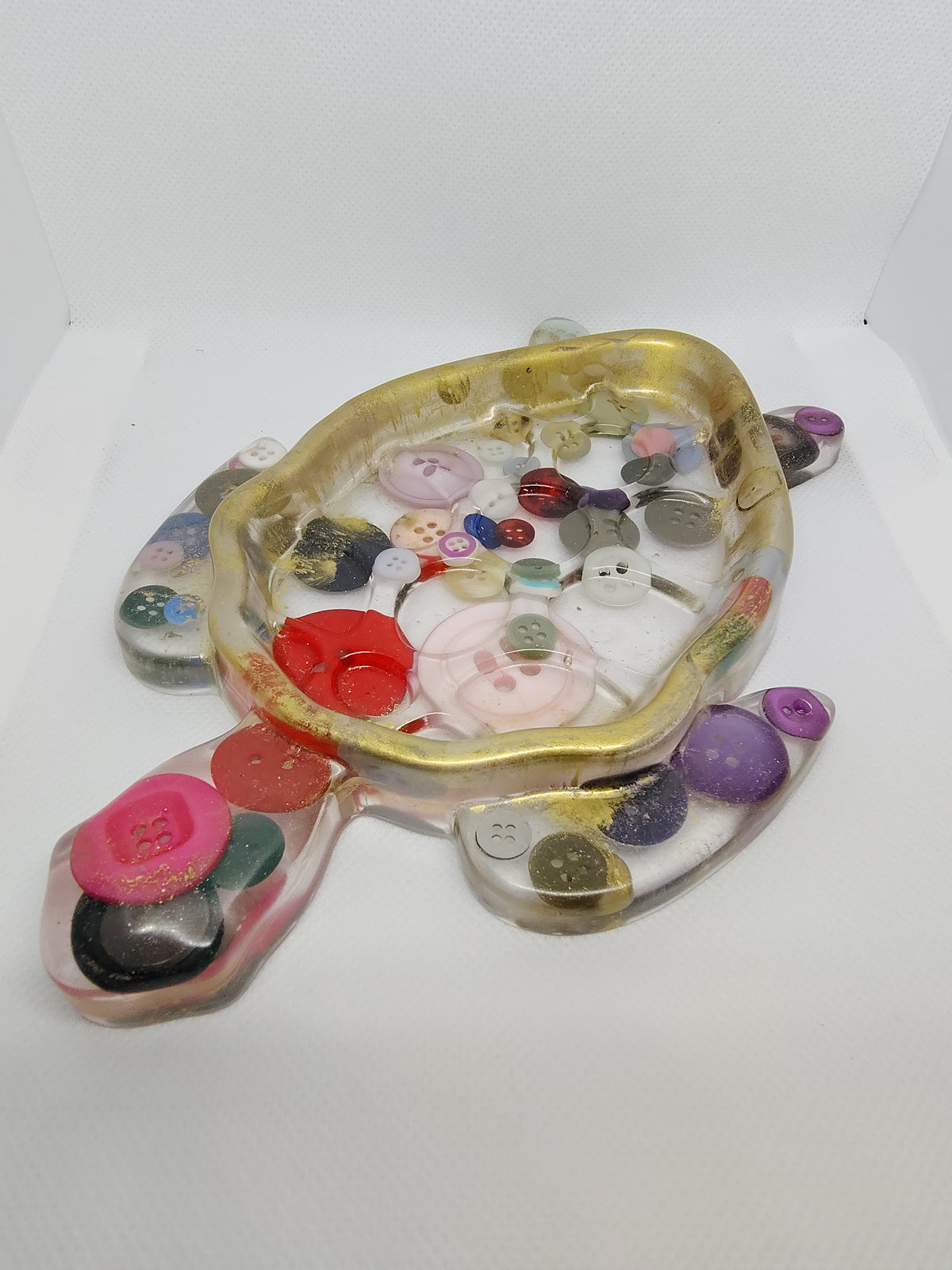 Vide-Poche Tortue en Résine Époxy – Décoration Artisanale