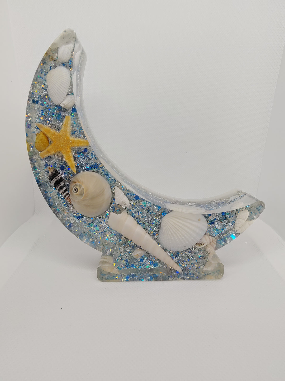 Veilleuse Lune en Résine Époxy – Décoration Artisanale